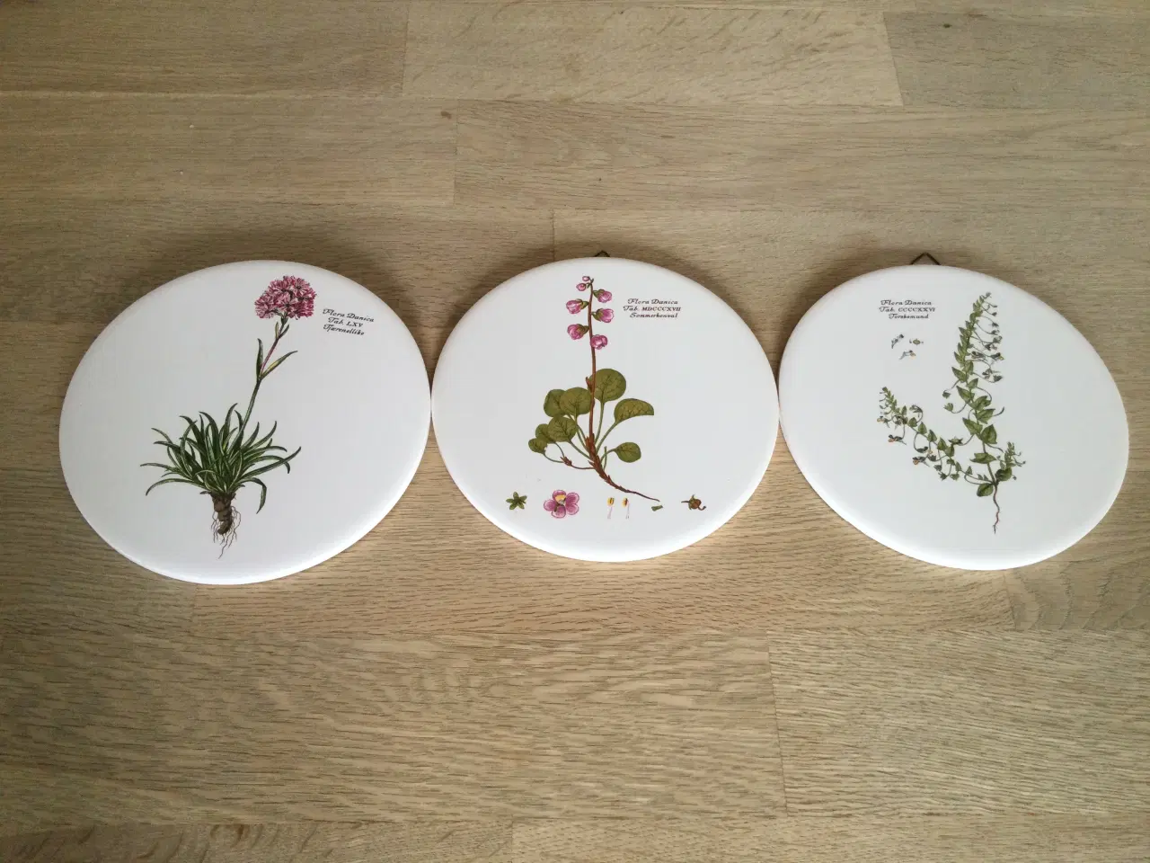 Billede 1 - Flora Danica platter 3 stk 