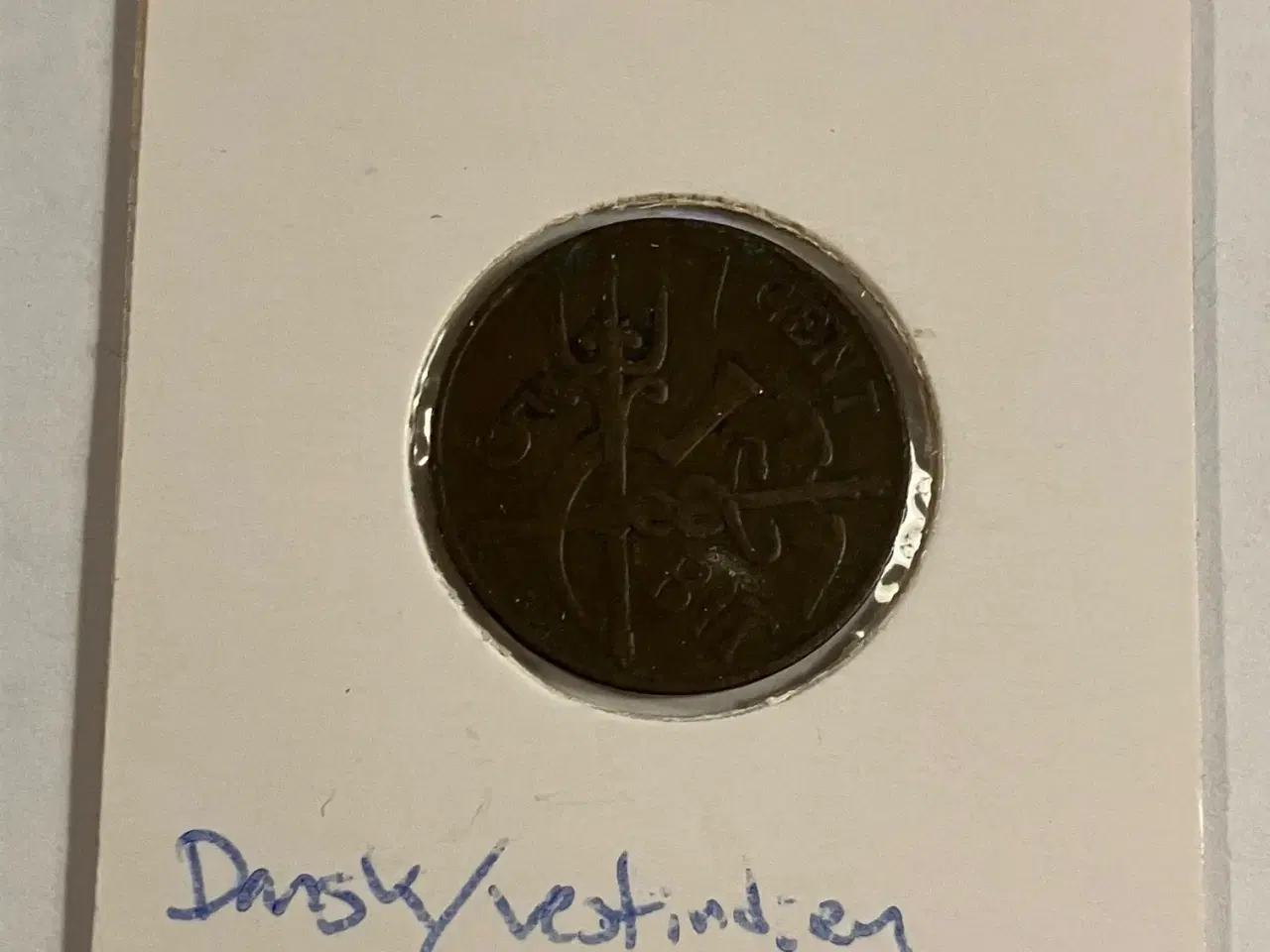 Billede 1 - 1 Cent 5 Bit Dansk Vestindien - Dårlig stand