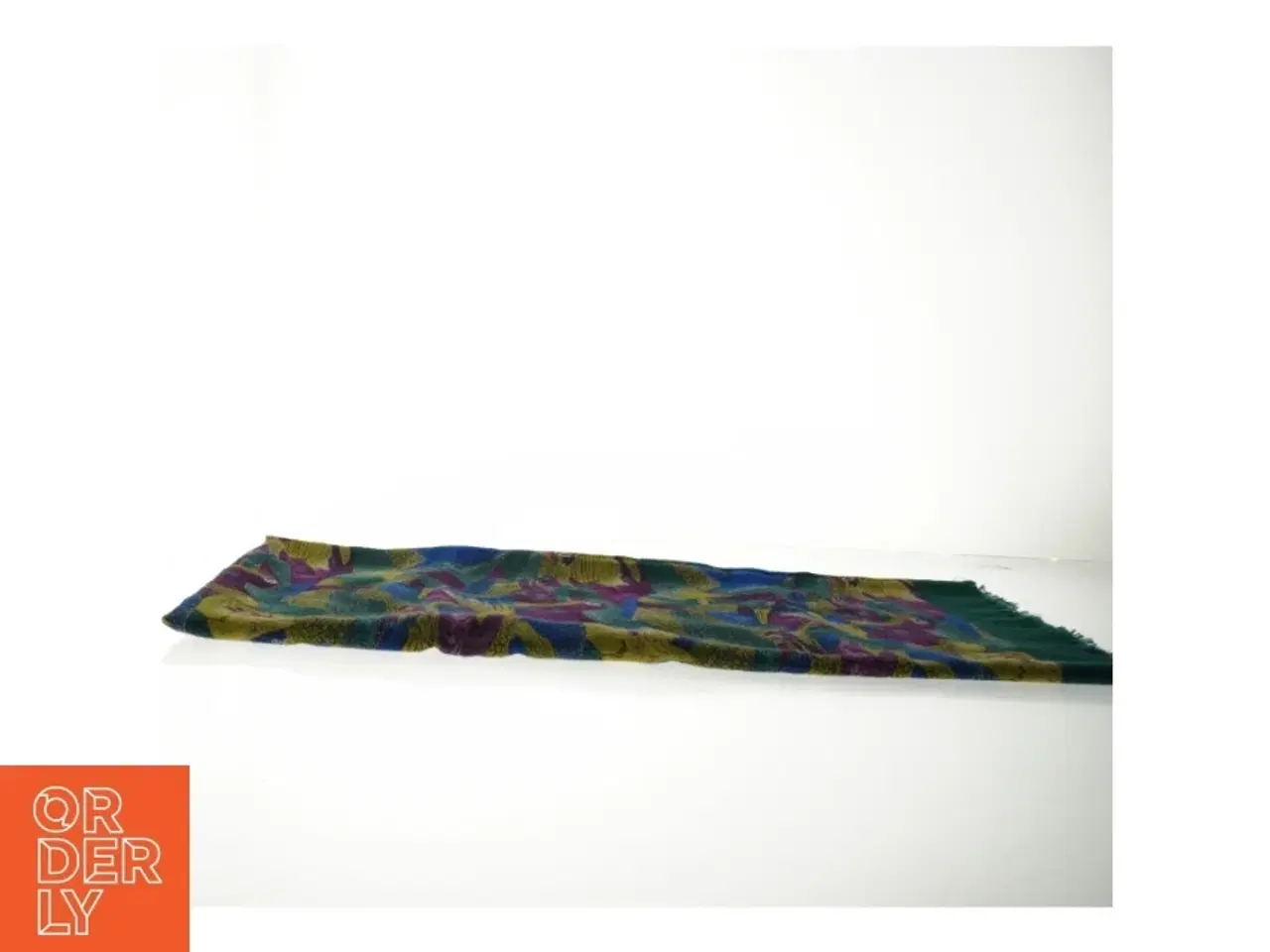 Billede 3 - Uld sjal / tørklæde flerfarvet  (str. 115 x 115 cm)