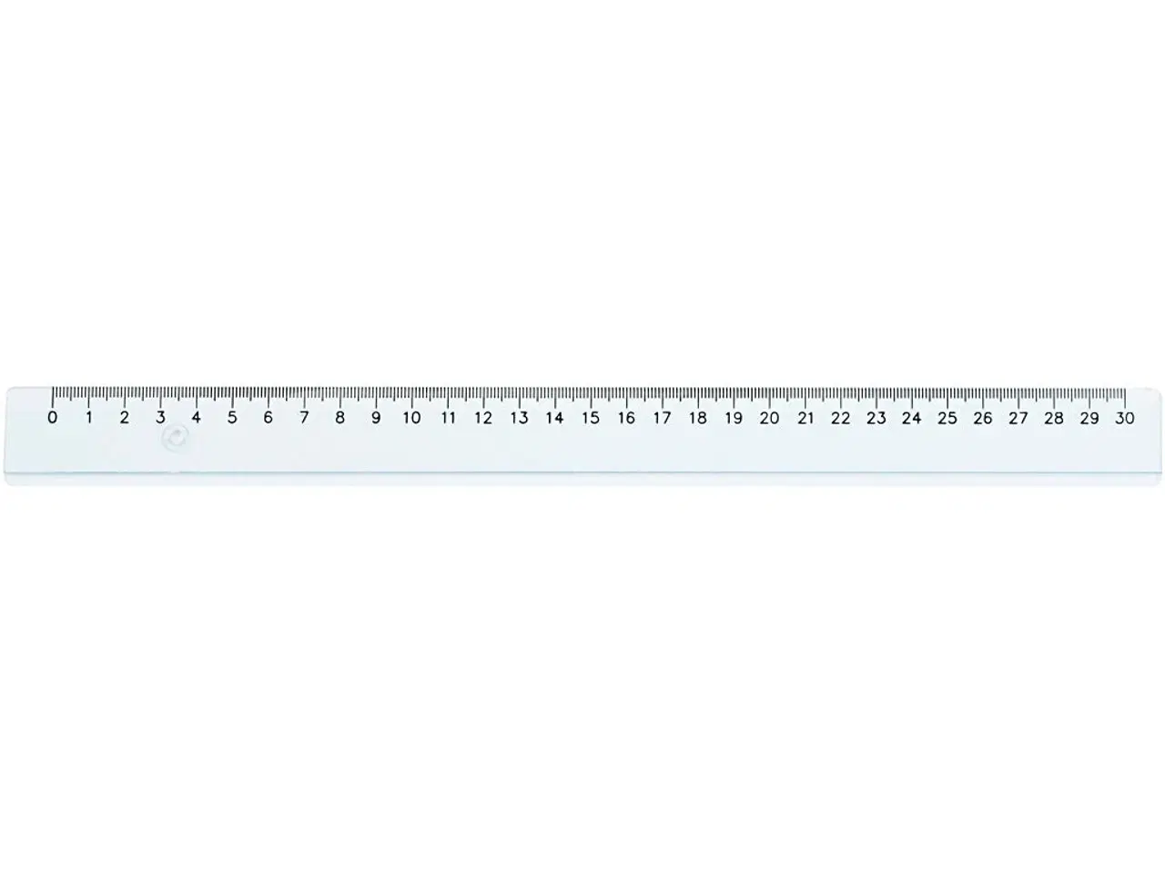 Billede 1 - Praktisk 30 cm Plastlineal til Skole og Hobby