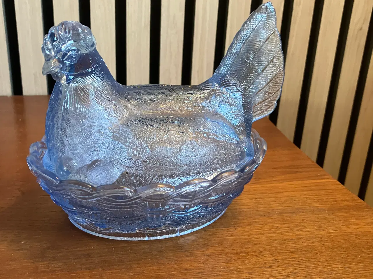 Billede 2 - Låghøne i blåt glas-solgt
