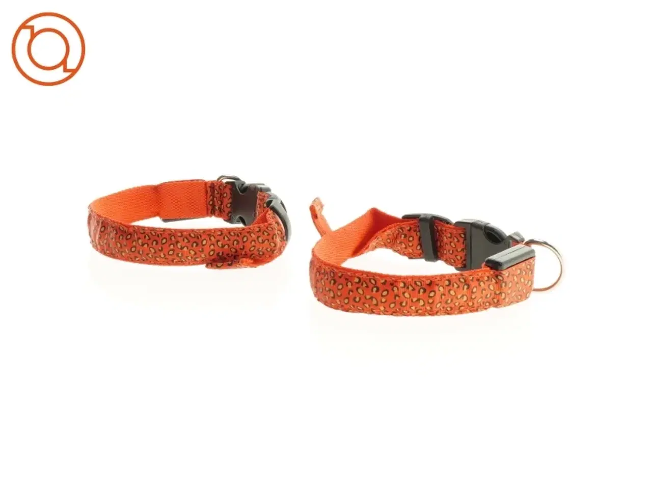 Billede 1 - Røde hundehalsbånd (str. 40 cm m) med blinkende rødt lys som kan tændes og slukkes