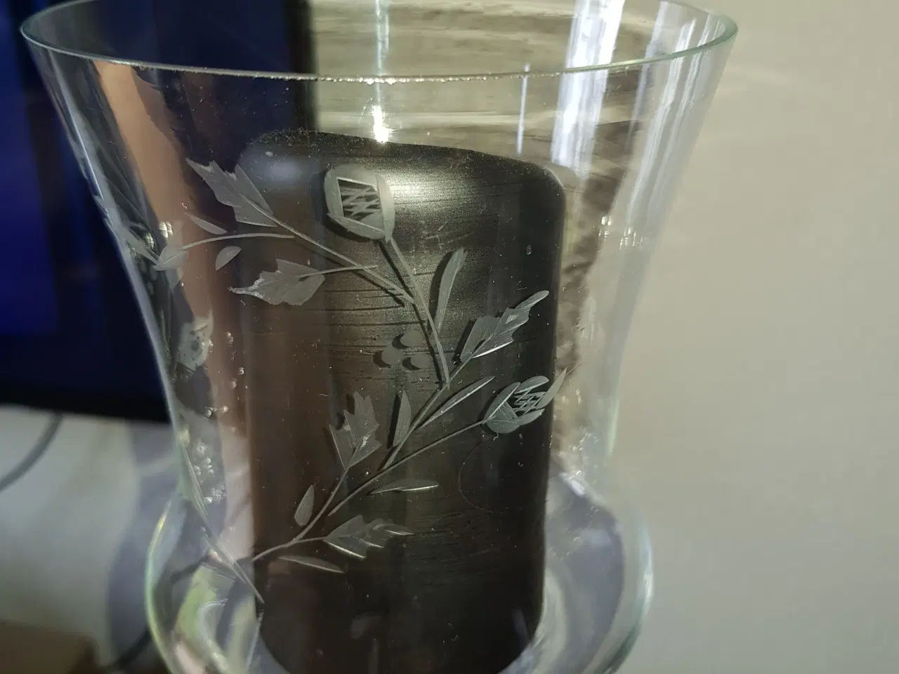 Billede 2 - Klar glas vase, lysetage