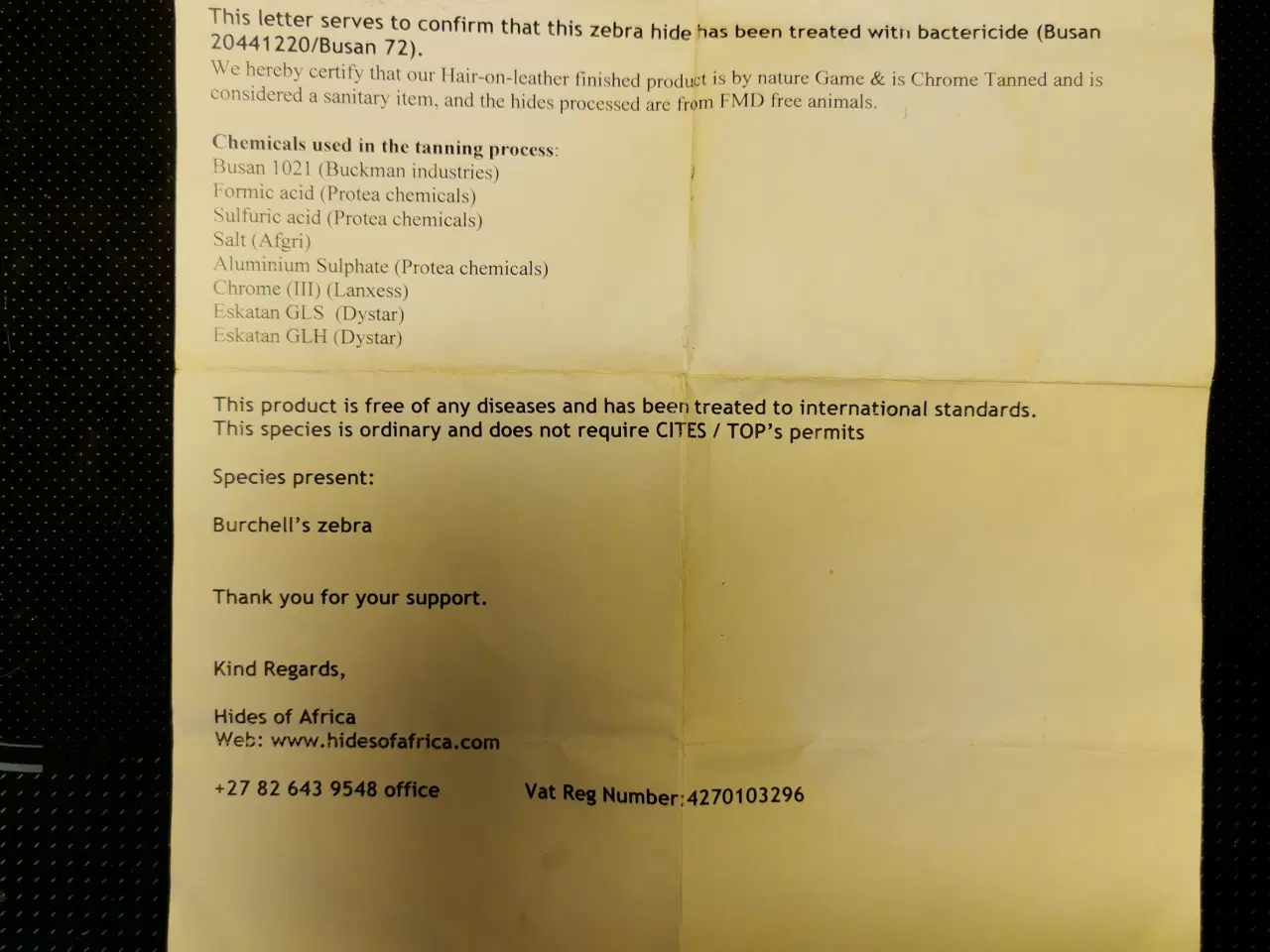 Billede 4 - zebra skind 