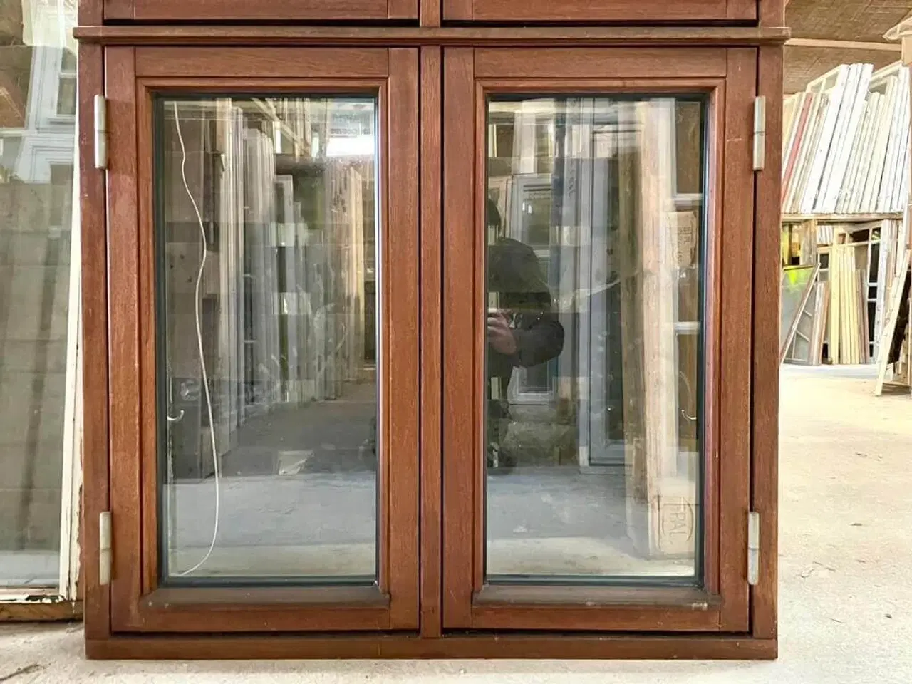 Billede 4 - 2-fags Dannebrogsvindue i teaktræ