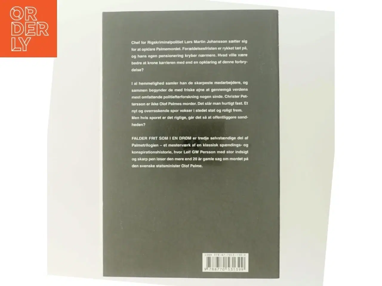 Billede 3 - 'Falder frit som i en drøm' af Leif G. W. Persson (bog)