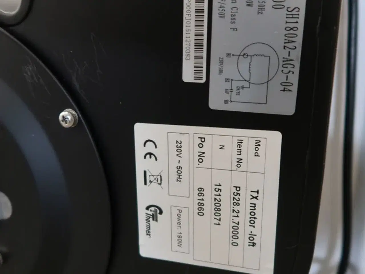 Billede 2 - Loftmotor til emfang THERMEX