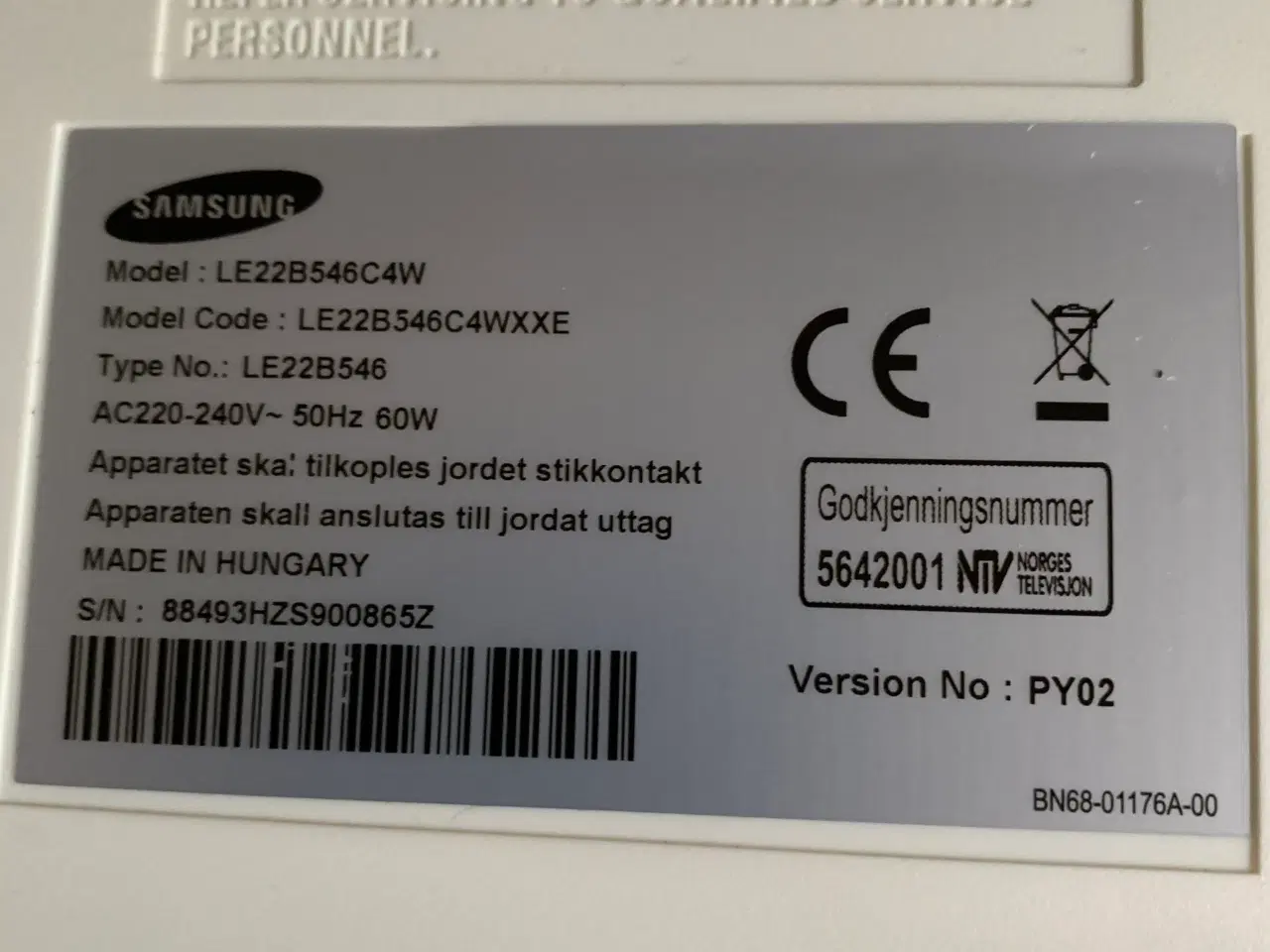 Billede 3 - Samsung 22” TV model LE22B546