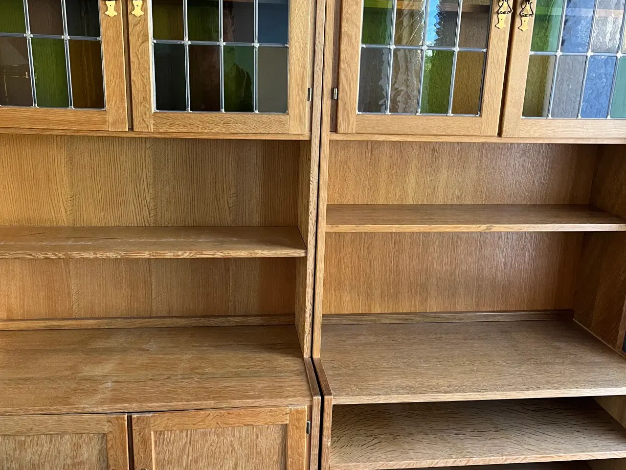 Billede 1 - Egetræ reoler i tre fag