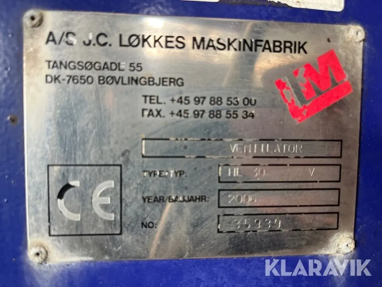 Billede 12 - Kornblæser J.C. Løkkes Maskinfabrik HL30