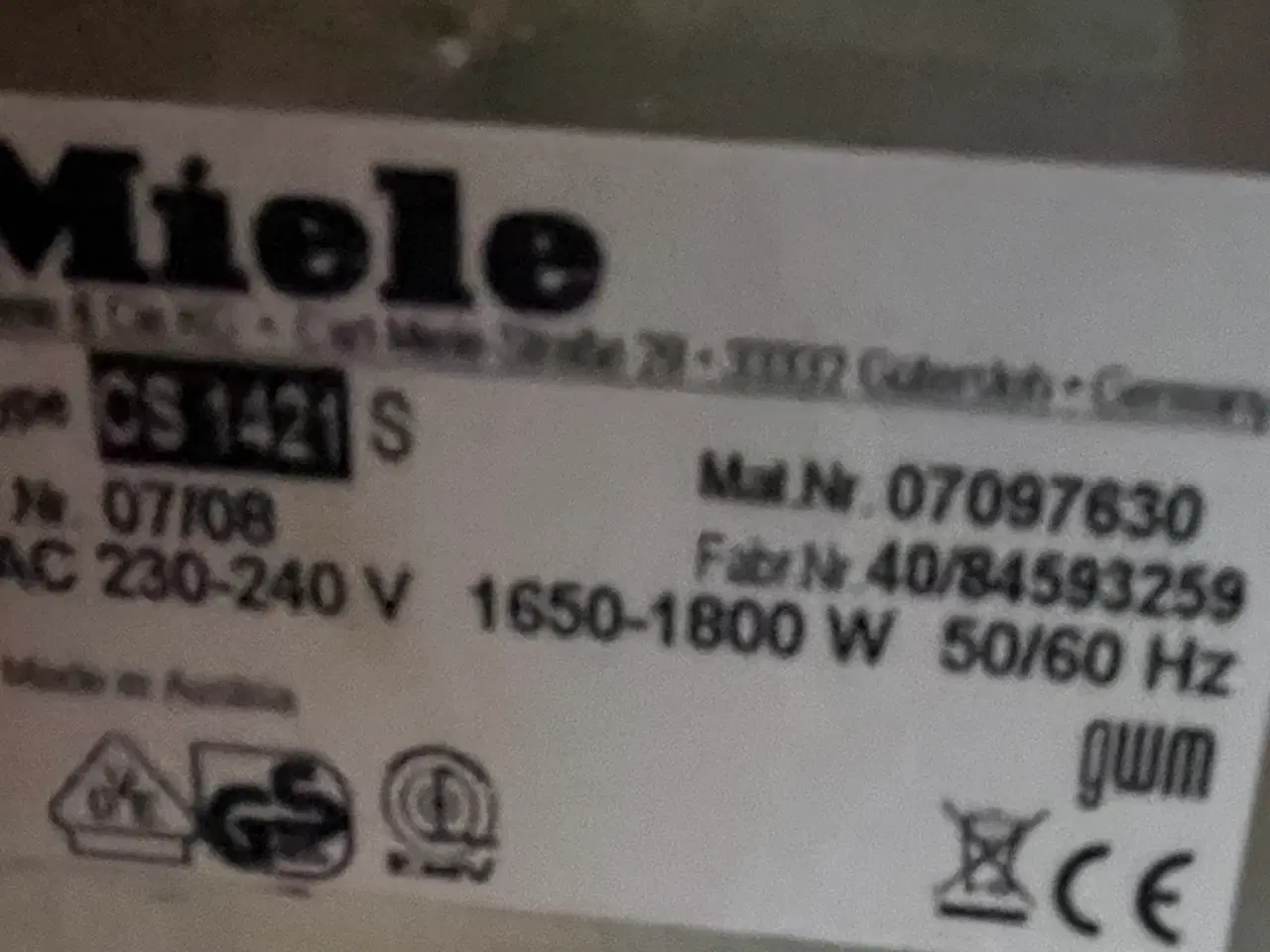 Billede 5 - Miele CS 1421S Salamander