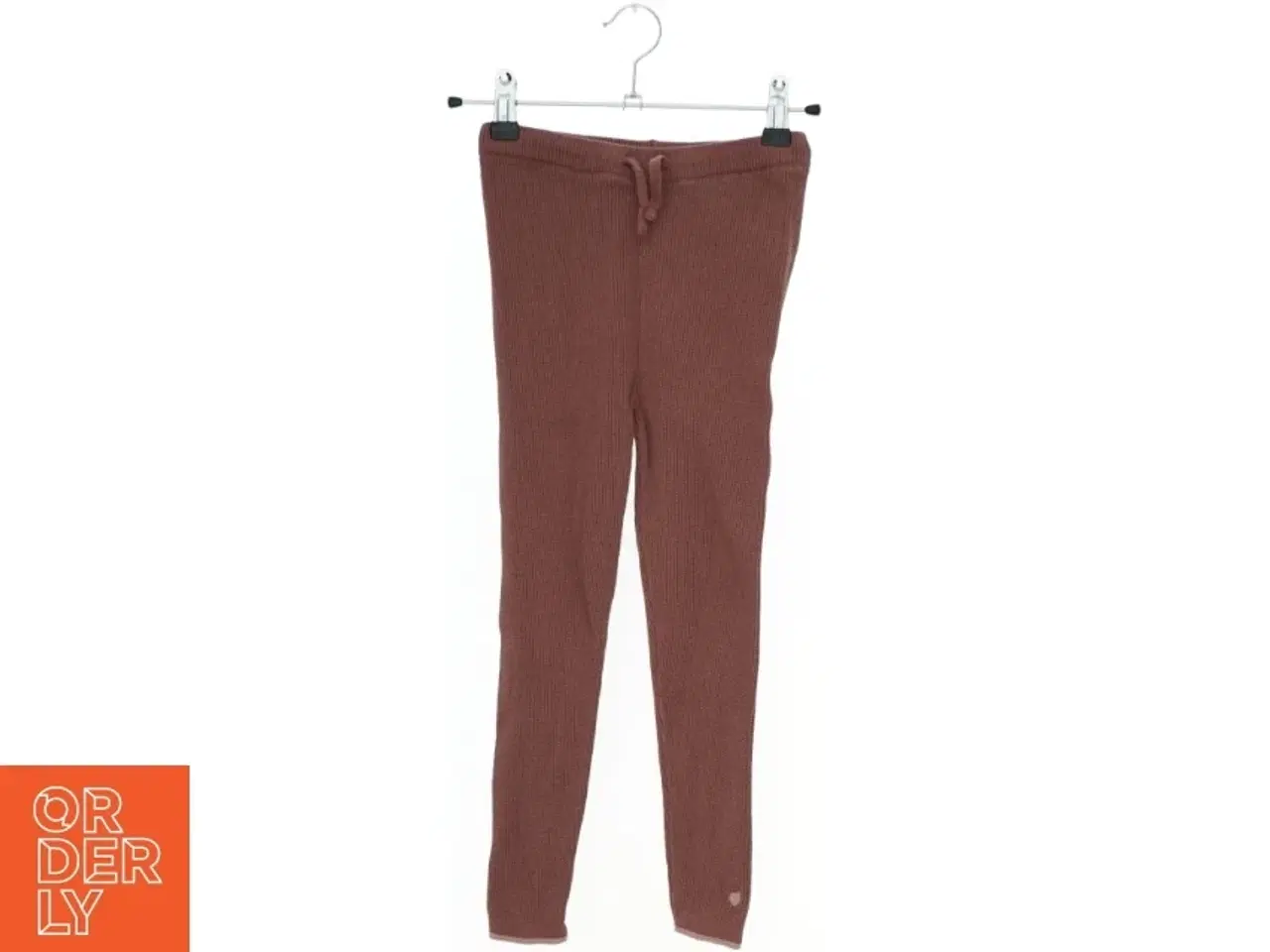 Billede 1 - Brune ribstrikkede leggings fra Pomp de Lux (str. 116)