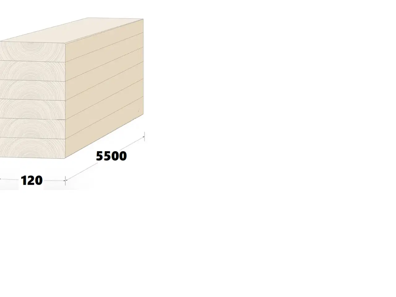 Billede 2 - ny limtræsbjælke  120x320 mm  længde 5,50 m