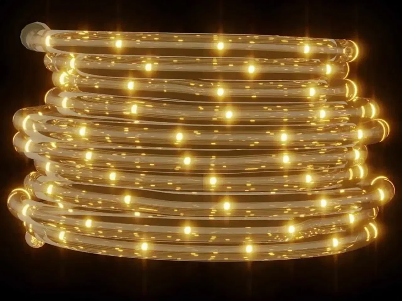 Billede 3 - Lyskæde 1200 LED'er 50 m PVC varmt hvidt lys