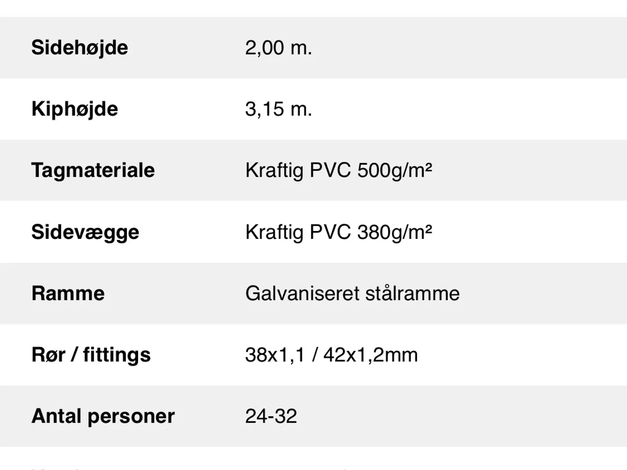 Billede 9 - Partytelt 4 x 6 meter fra Dancover PVC