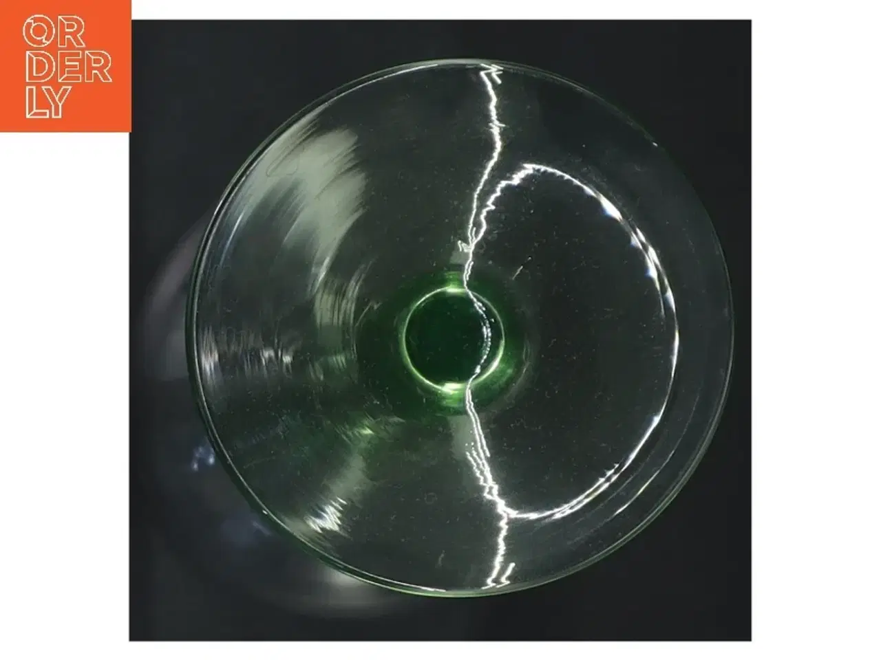 Billede 2 - Glas med grøn fod (str. 18 cm)