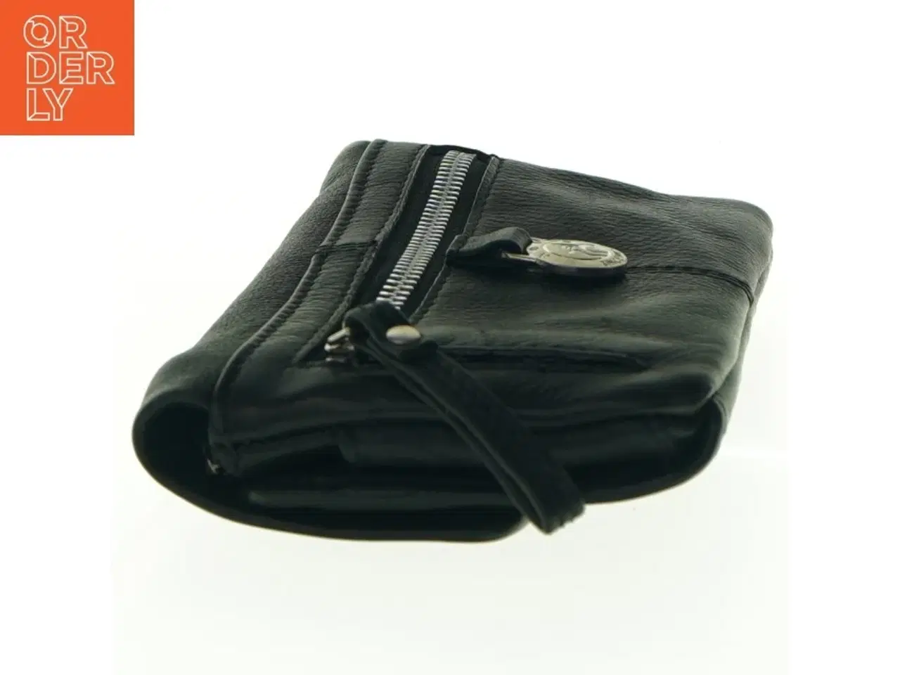 Billede 3 - Sort læderpung fra Adax (str. 17 x 10 cm)