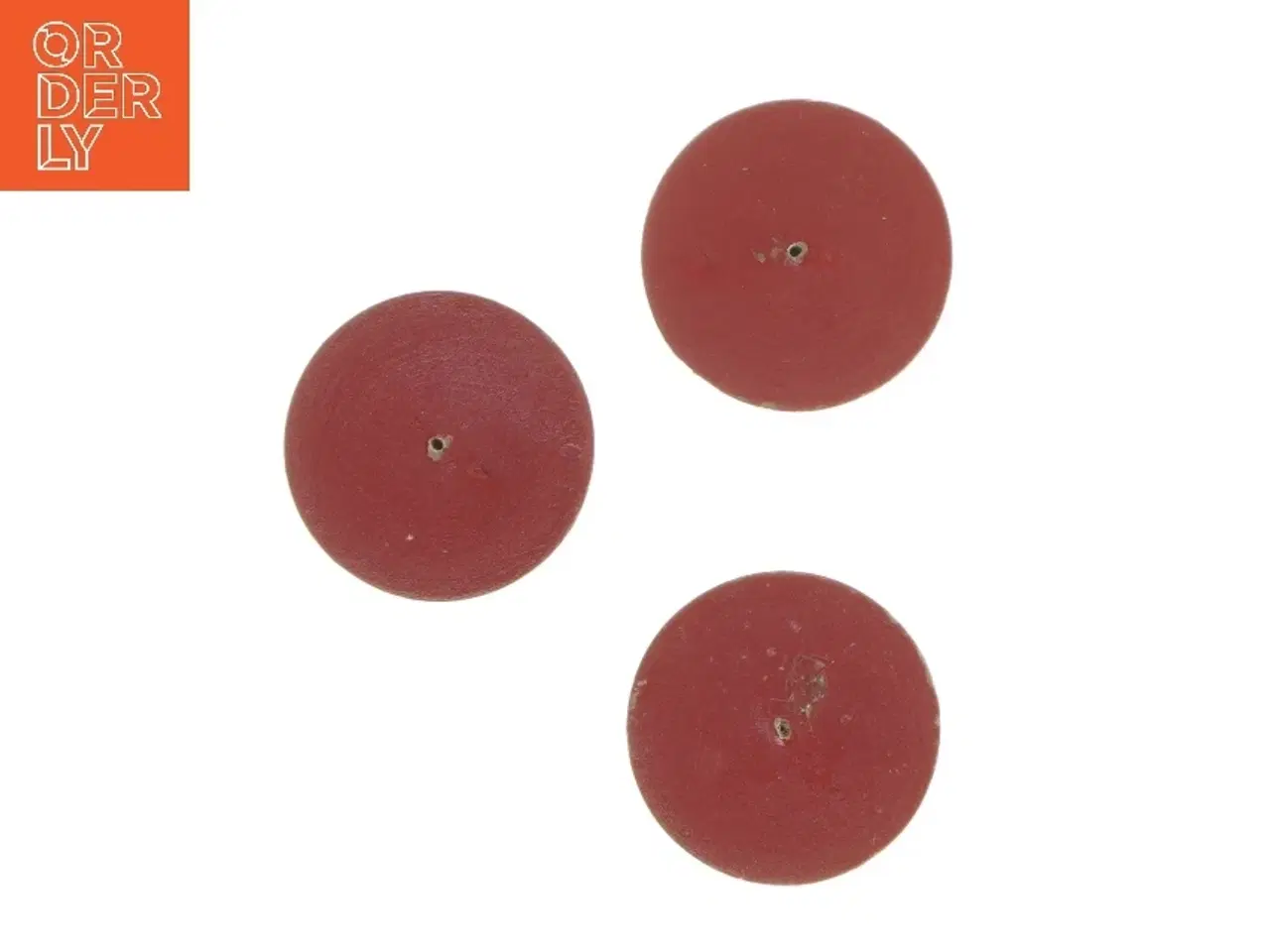 Billede 3 - Røde lysestager, 3 stk 12 cm (str. 3 stk 12 cm)