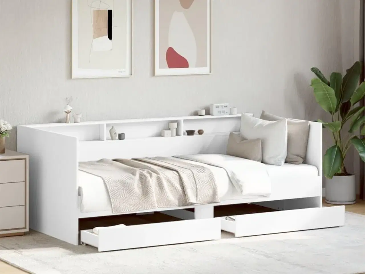 Billede 3 - Daybed med skuffer uden madras 90x200 cm hvid