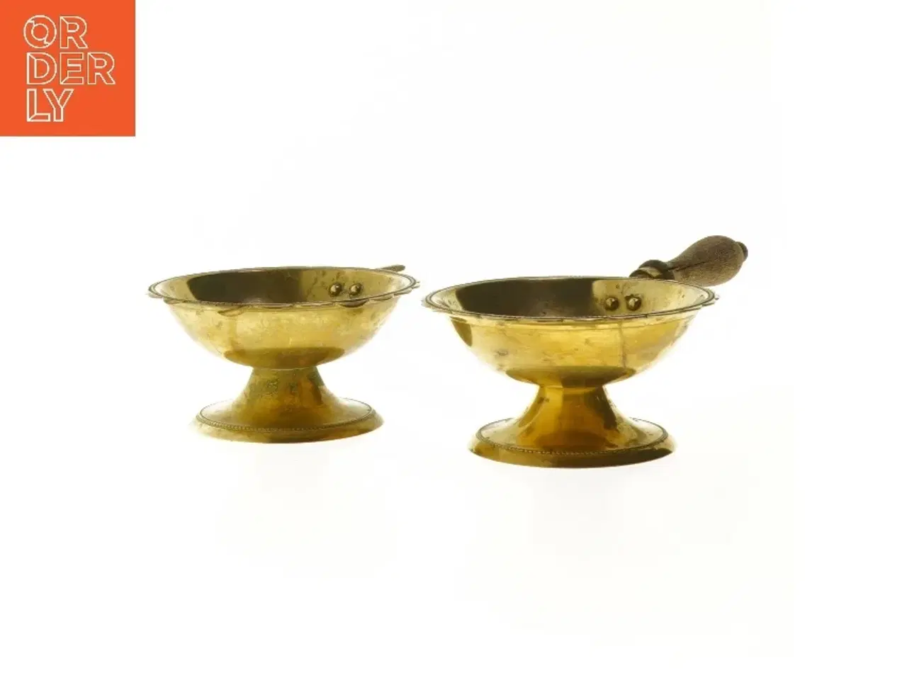 Billede 1 - Messingskåle med håndtag (str. Ø 10x5,5 cm)