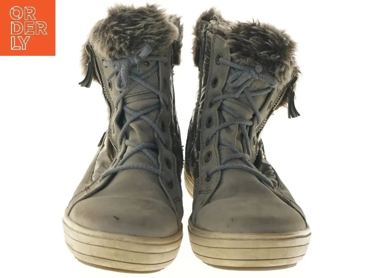 Billede 3 - Grå vinterstøvler med pelsfor, str. 40 fra Willow (str. 40 )