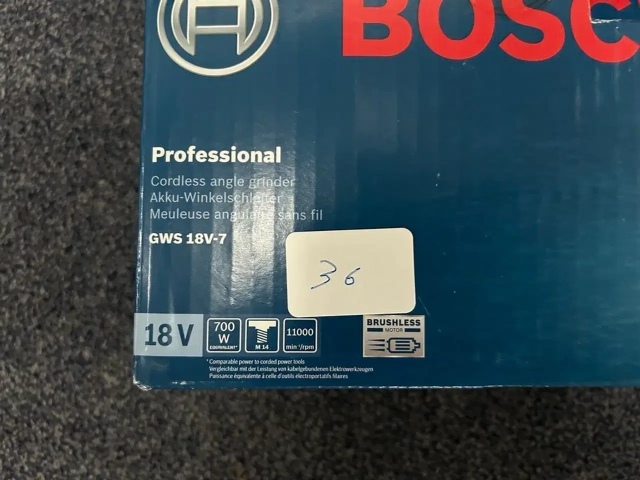 Billede 2 - BOSCH Vinkelsliber GWS 18V-7