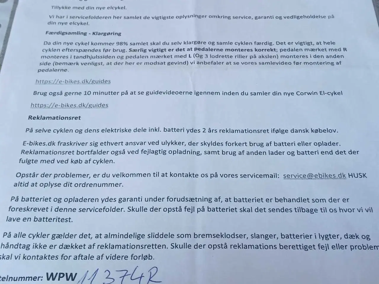 Billede 1 - Corwin elcykel