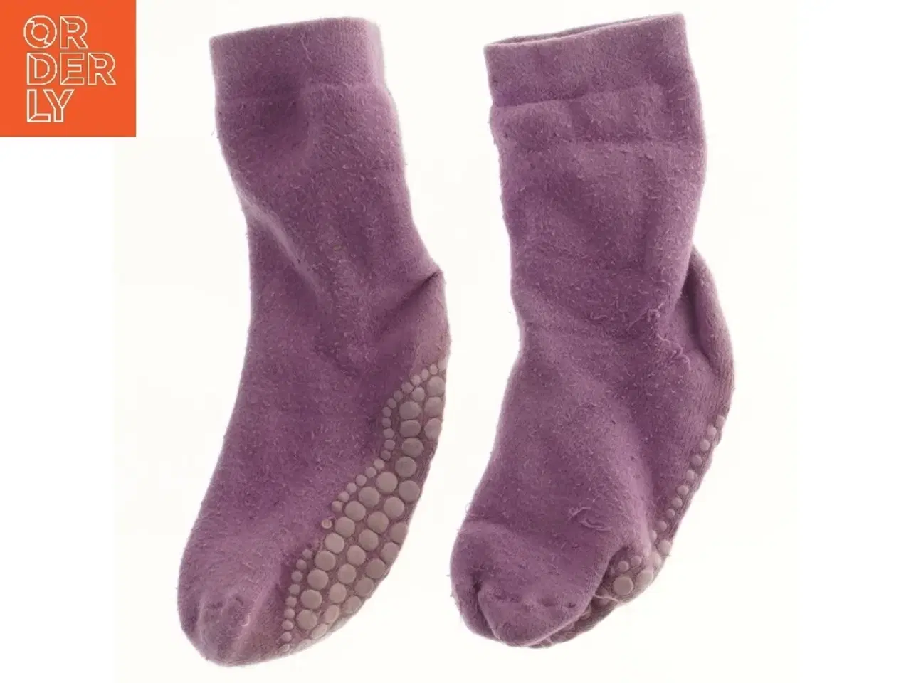 Billede 2 - Lilla skridsikre sokker (str. størrelse 31-34, 22 cm)