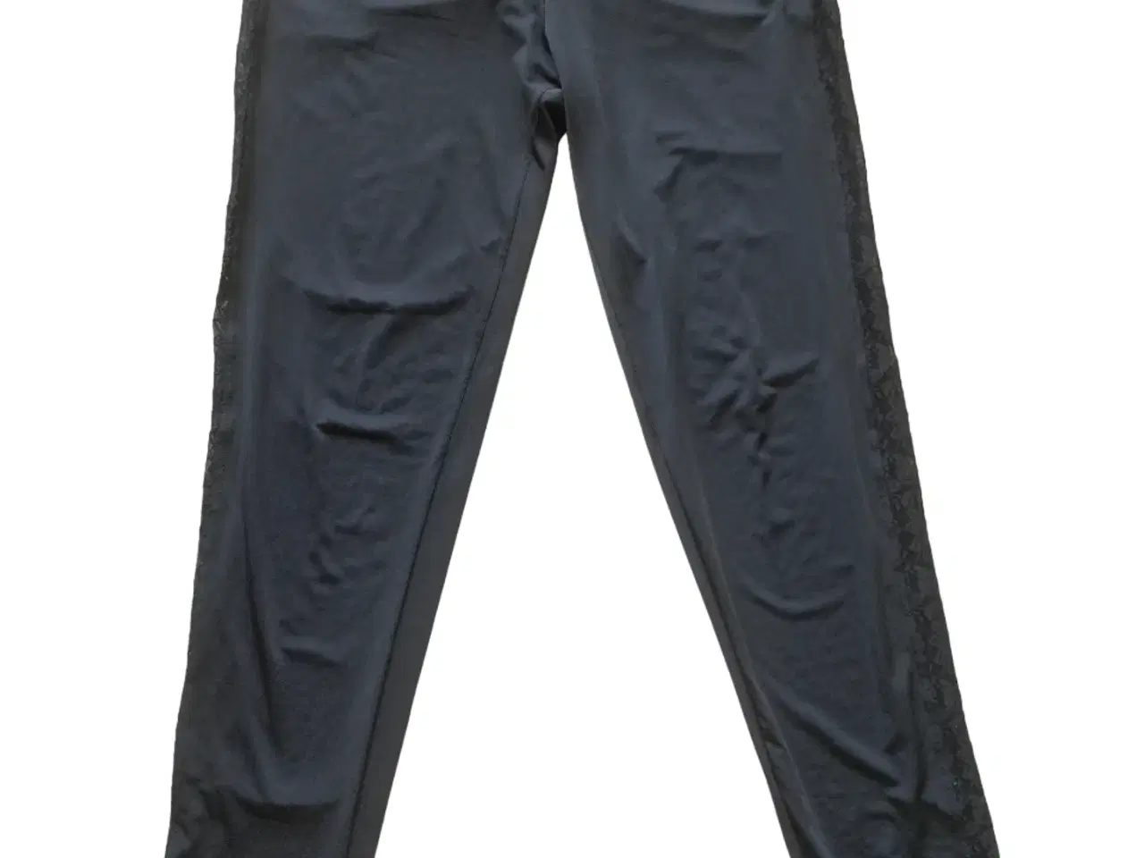 Billede 2 - stretch bukser med blonder på begge sider
