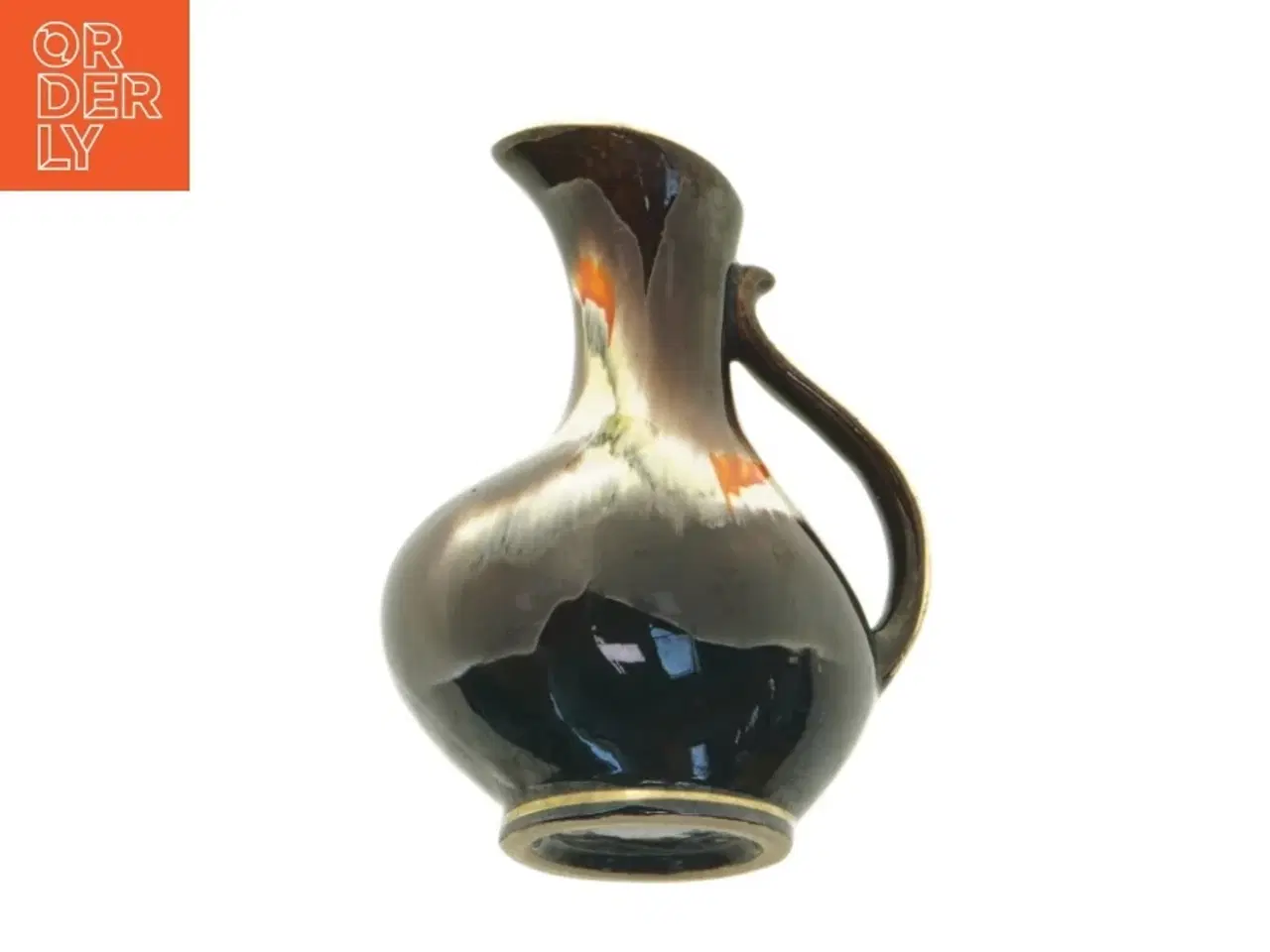 Billede 3 - Keramikvase/kande (str. 14,5 x 11 x 9 cm)