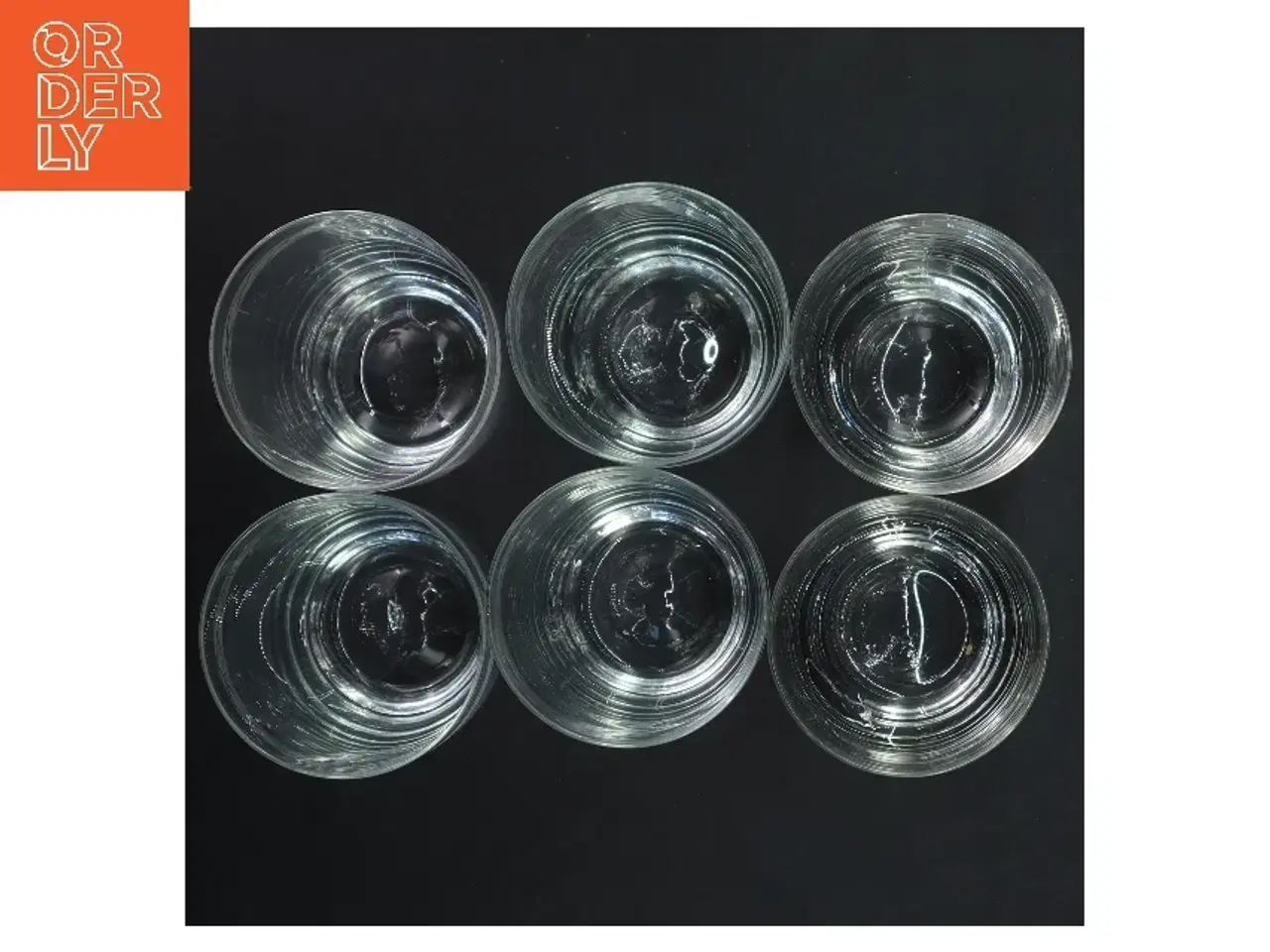 Billede 3 - Sæt af 6 glas med indgraveret mønster fra Holmegaard, Ejby (str. Ø 7,5x11,5 cm)