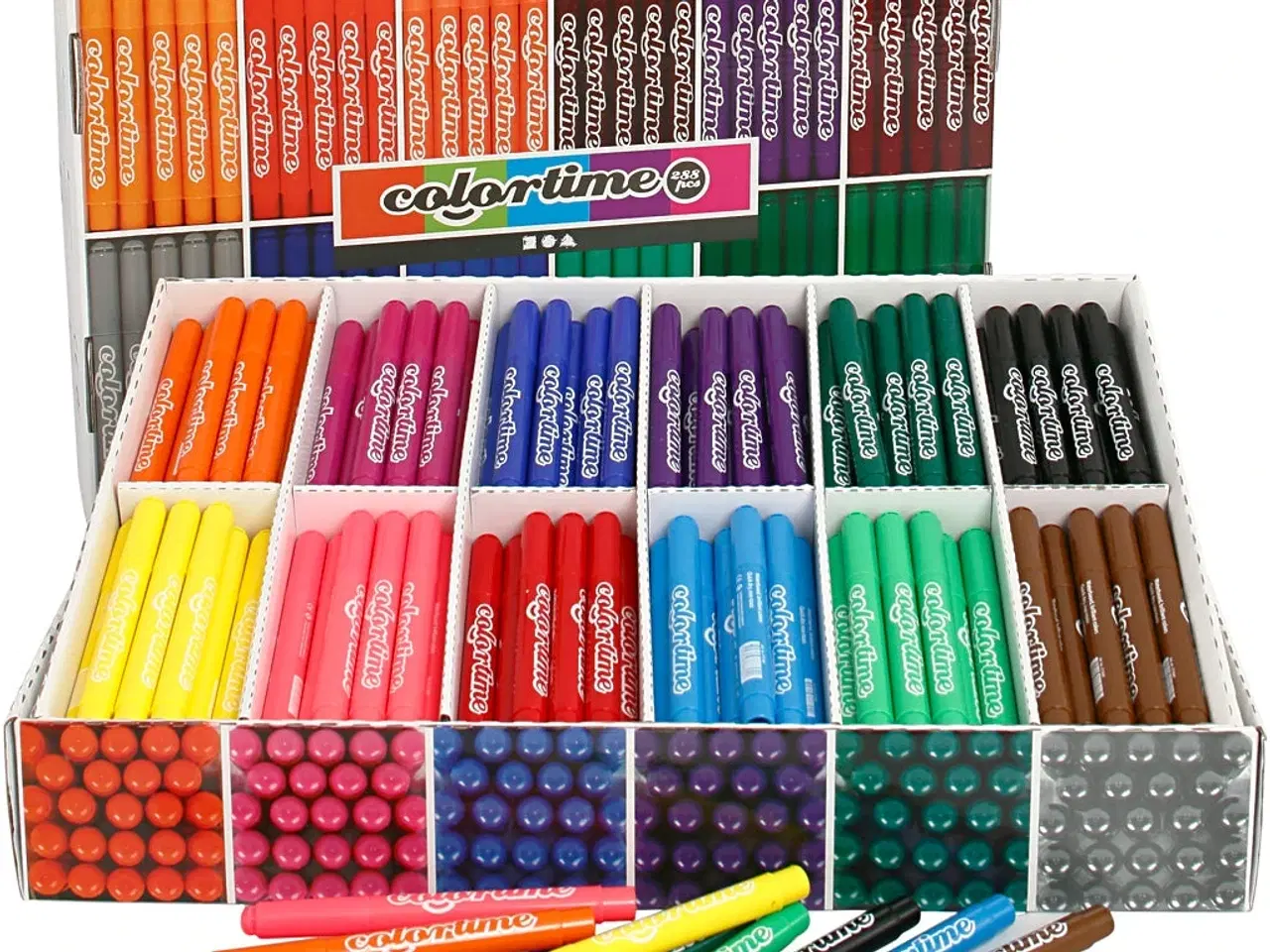 Billede 1 - Colortime Tusch 5 mm - 576 stk. Ass. Farver