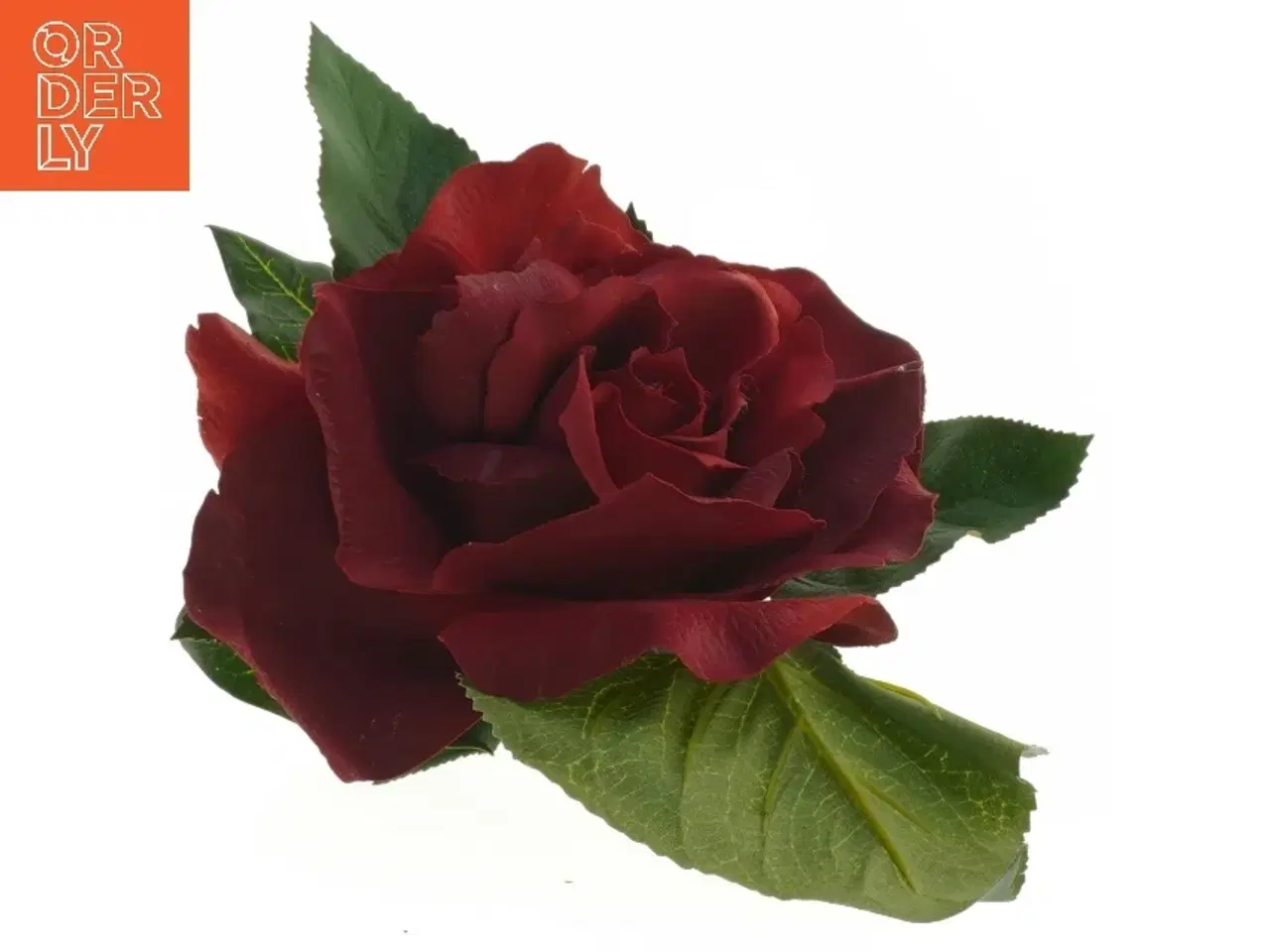 Billede 1 - Kunstig rød rose (str. 18x28 cm)