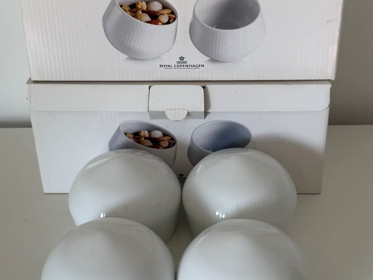 Billede 10 - Royal Copenhagen White Fluted Snack Bowls i 2 stk.