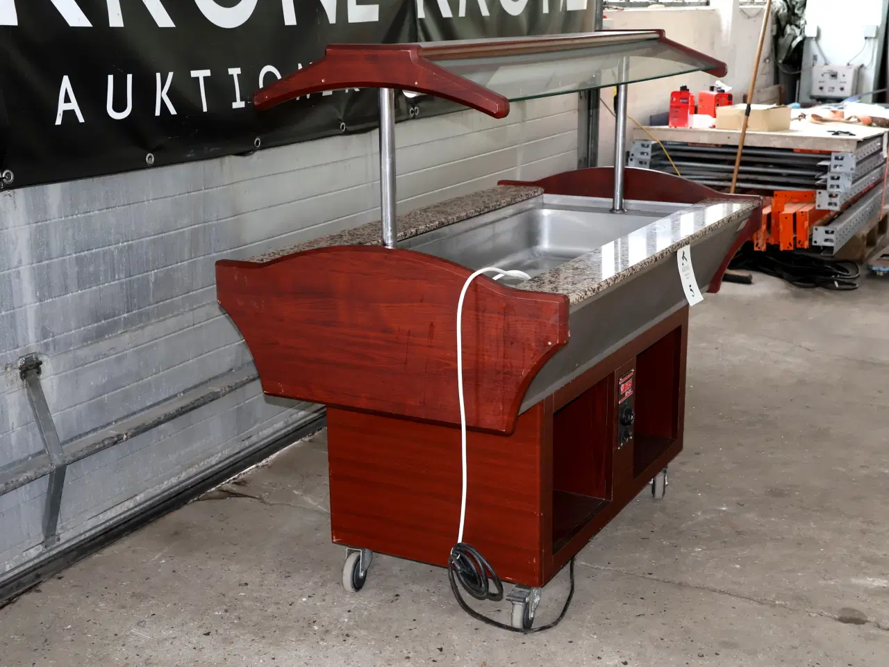 Billede 2 -  ITS varmebuffet model SB-Hot 155. m/lys og hjul. 