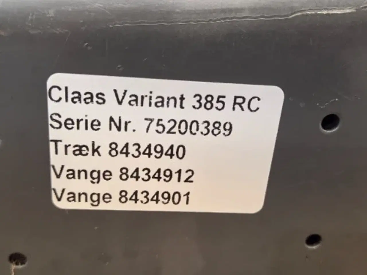 Billede 21 - Claas Variant 385 Træk 8434940