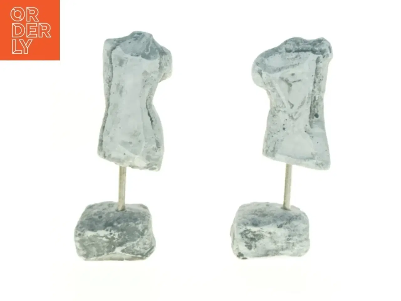 Billede 4 - Gipsskulptur af torso - 2 stk (str. 14,5 x, 6 cm og 15 x 6 cm)