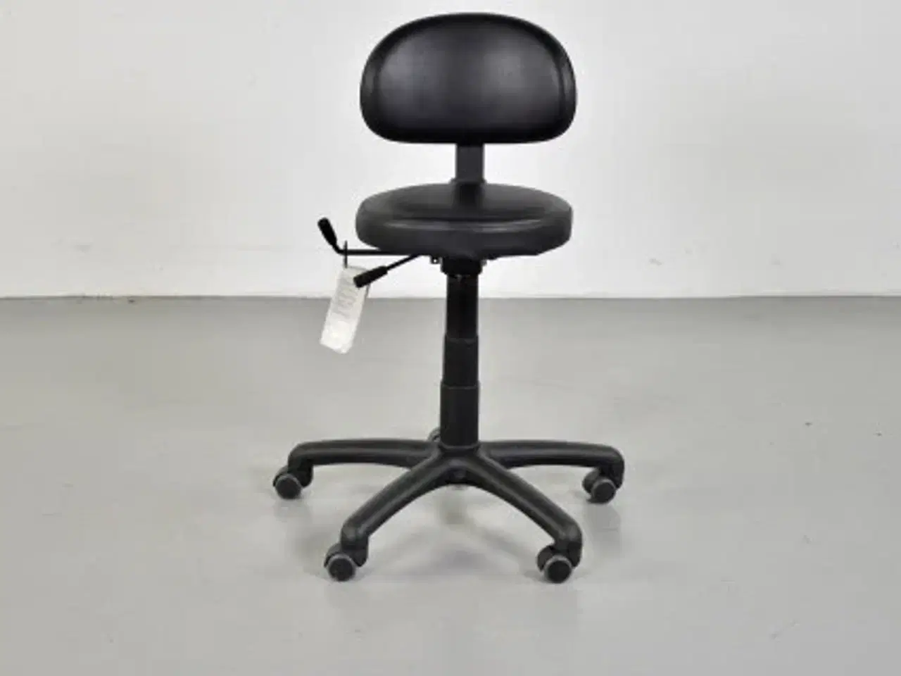Billede 1 - Rh support 4511 støttestol med sort læder polster og sort stel