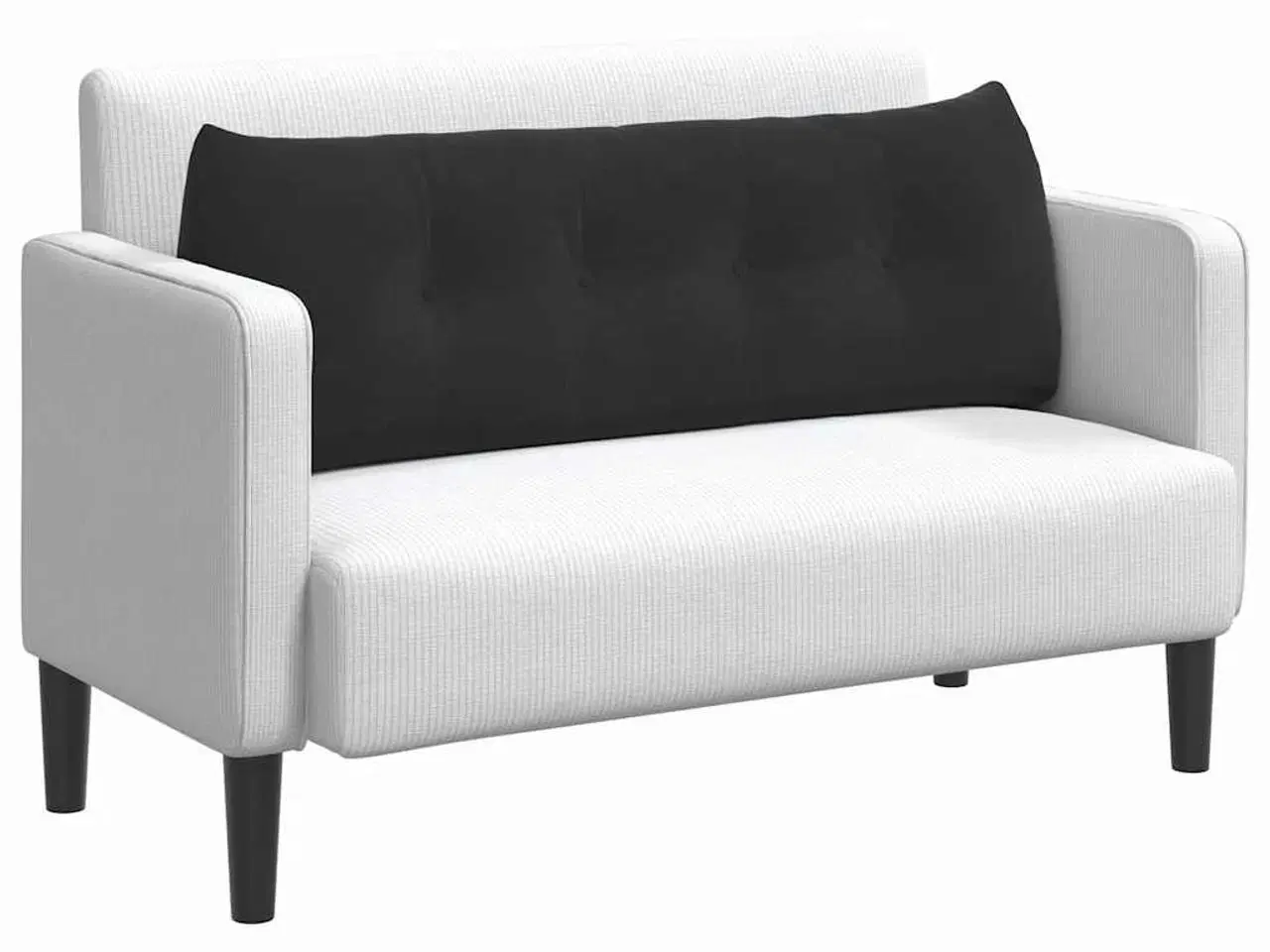 Billede 3 - Rygpude Sort 140 x 24 x 50 cm Fløjl