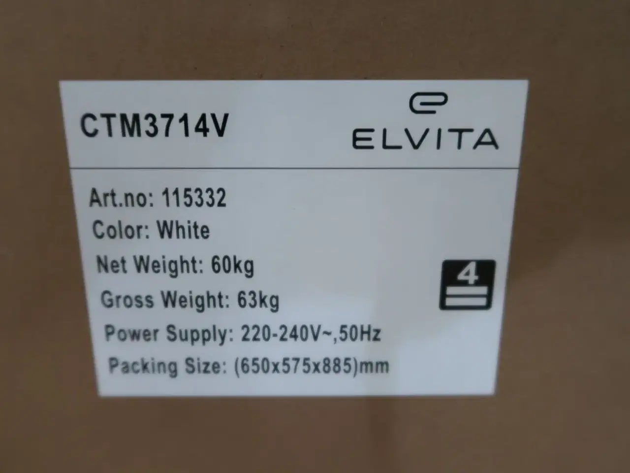 Billede 4 - Vaskemaskine ELVITA CTM3714V