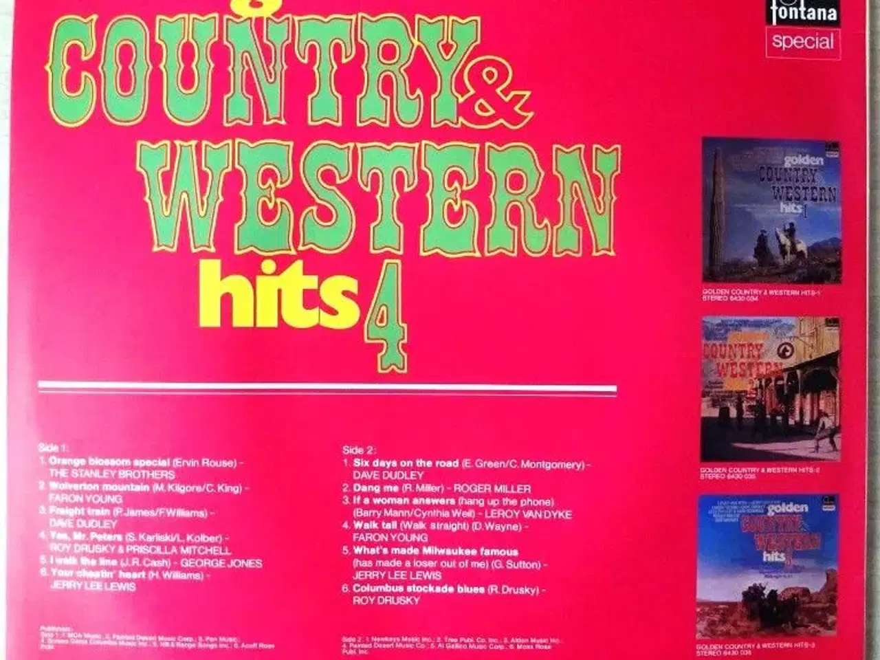 Billede 2 - Country & Western Hits. Vinyl Lp