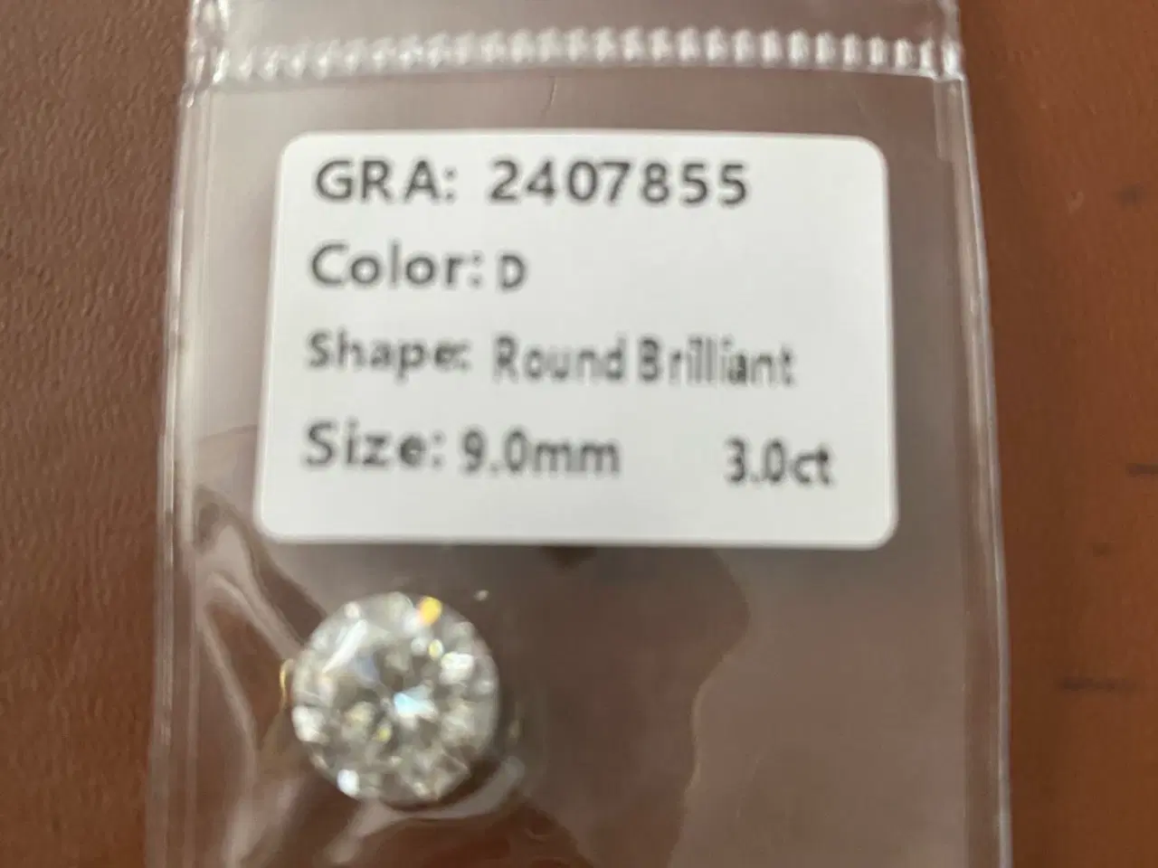 Billede 2 - Moissanite lab grown Diamant