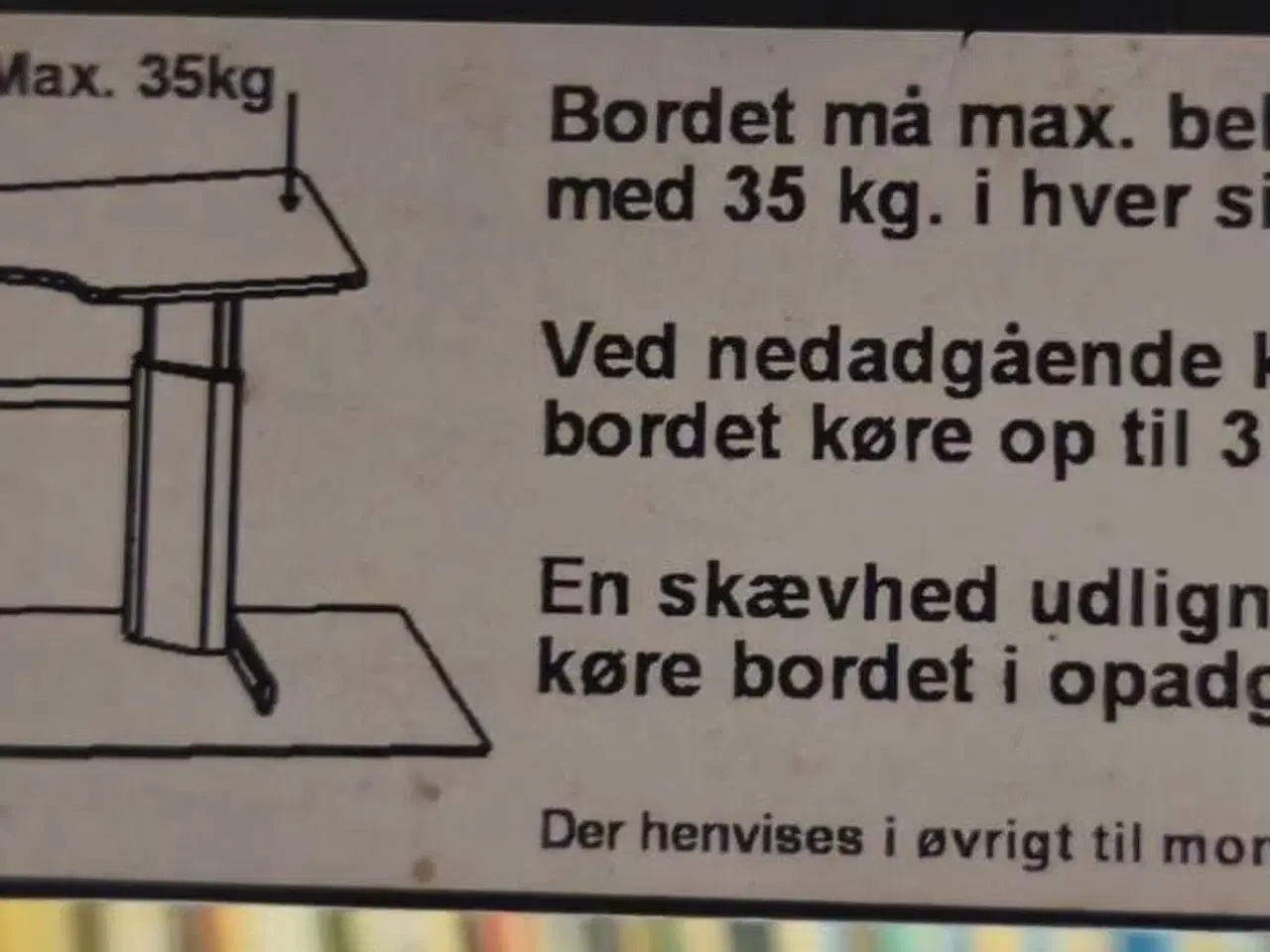 Billede 3 - Hæve/sænkebord i kraftig og industriel kvalitet
