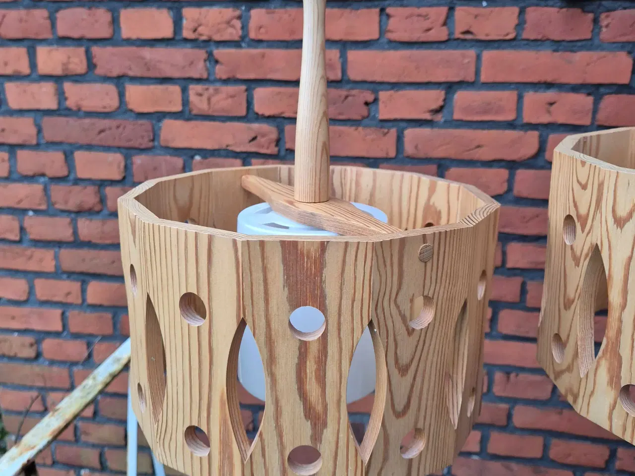 Billede 17 - Sjældne svenske retrolamper i fyrretræ 