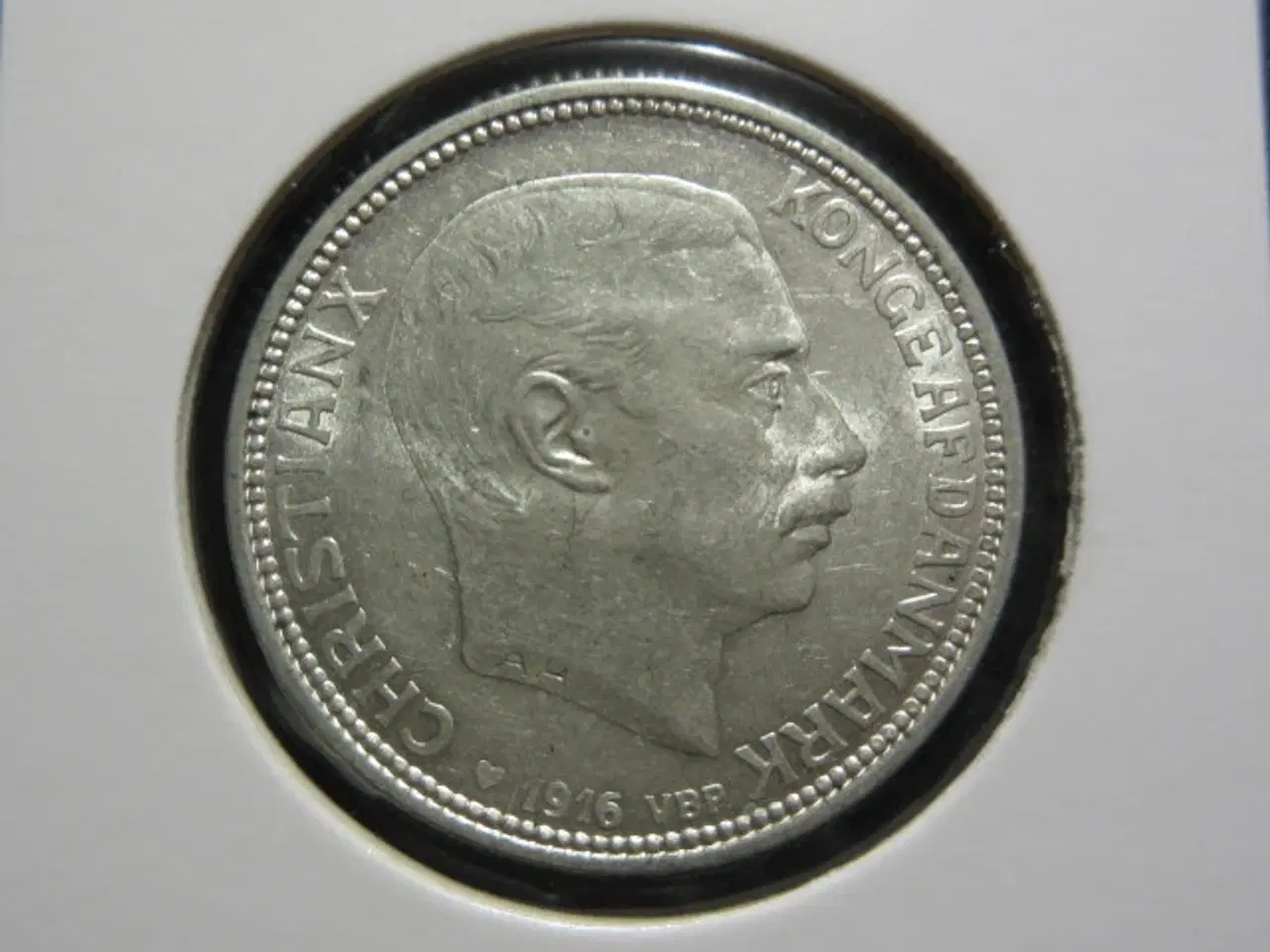 Billede 1 - 2 kroner 1916 sølv unc