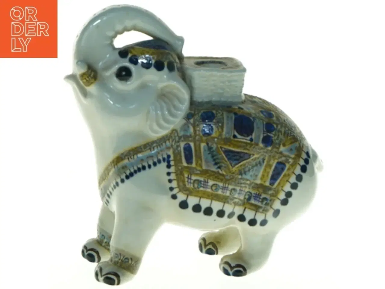 Billede 1 - Keramisk figur, elefant (str. 19 x 17 cm)