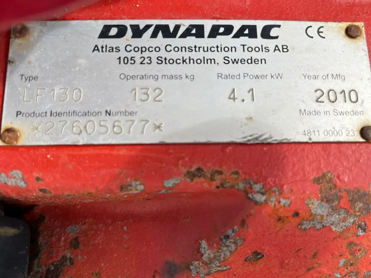 Billede 7 - Dynapac lf130 132kg fremadgåene pladevibrator