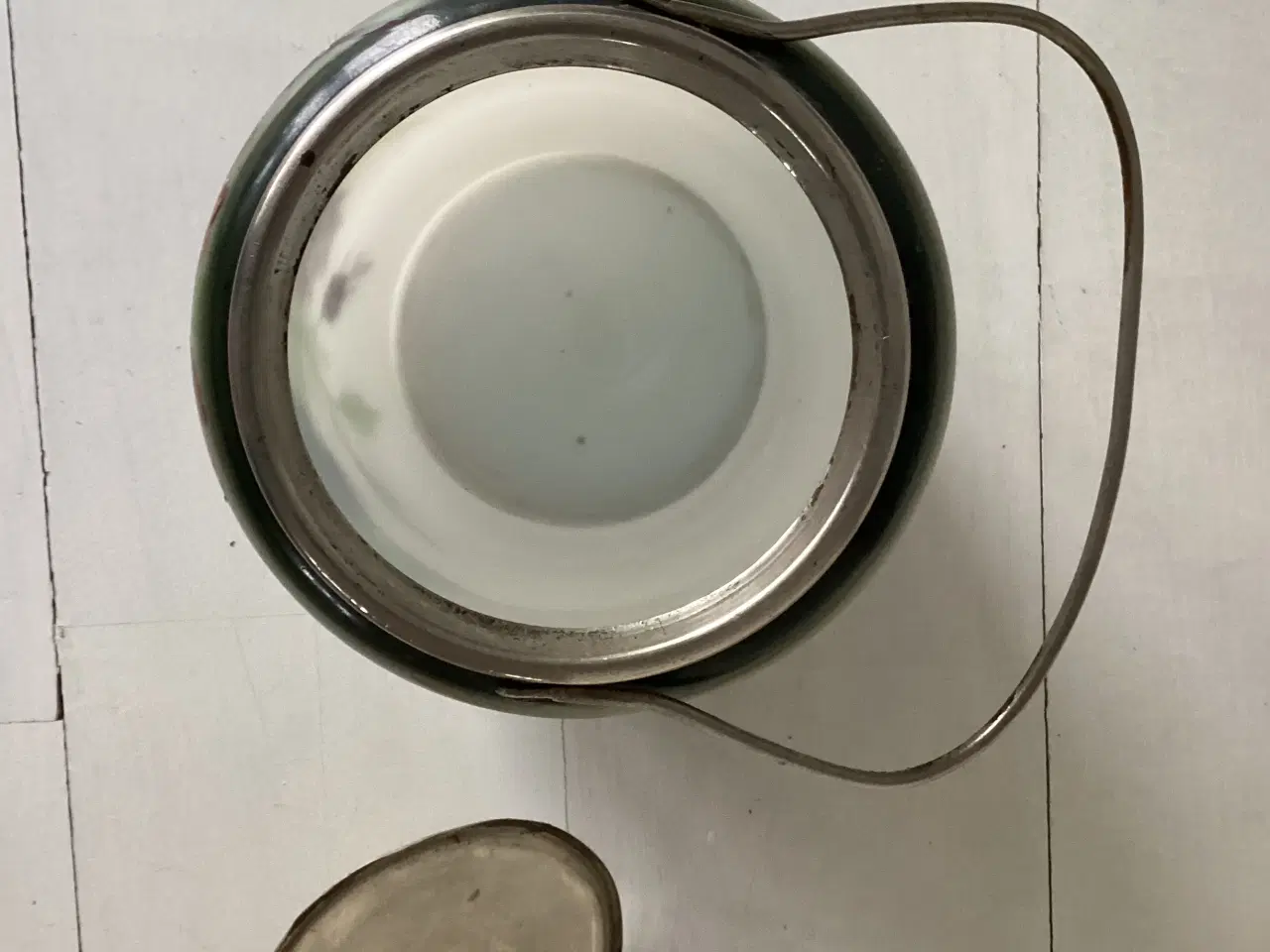 Billede 5 - Ældre opaline glas’ kiksespand 