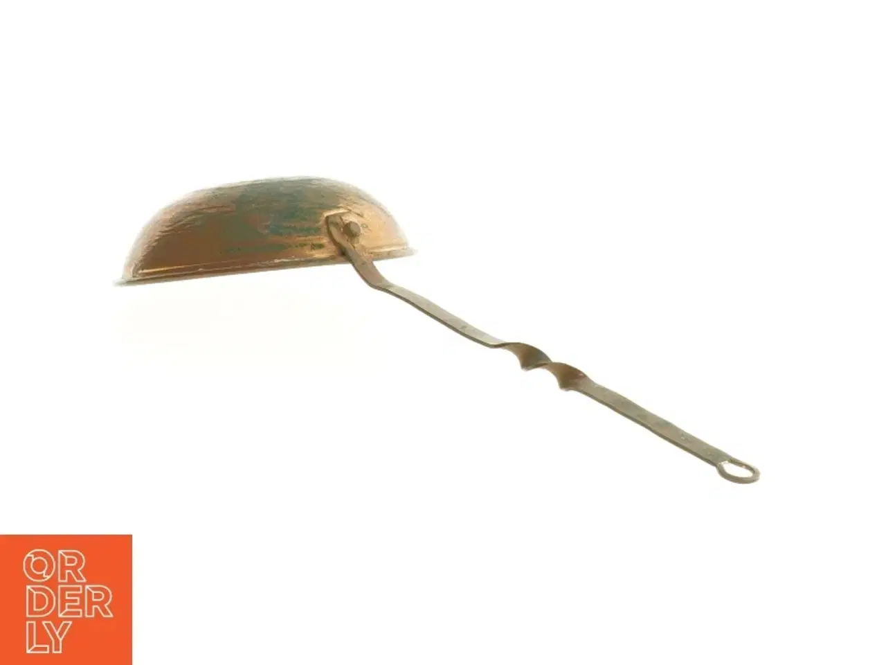 Billede 2 - Vintage kobber ske øse med snoet messing håndtag(str. Ø 9 cm)