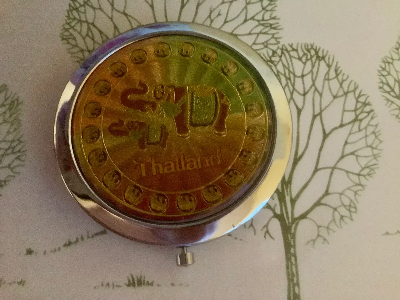 Billede 3 - Dekorativt dobbelt taskespejl.